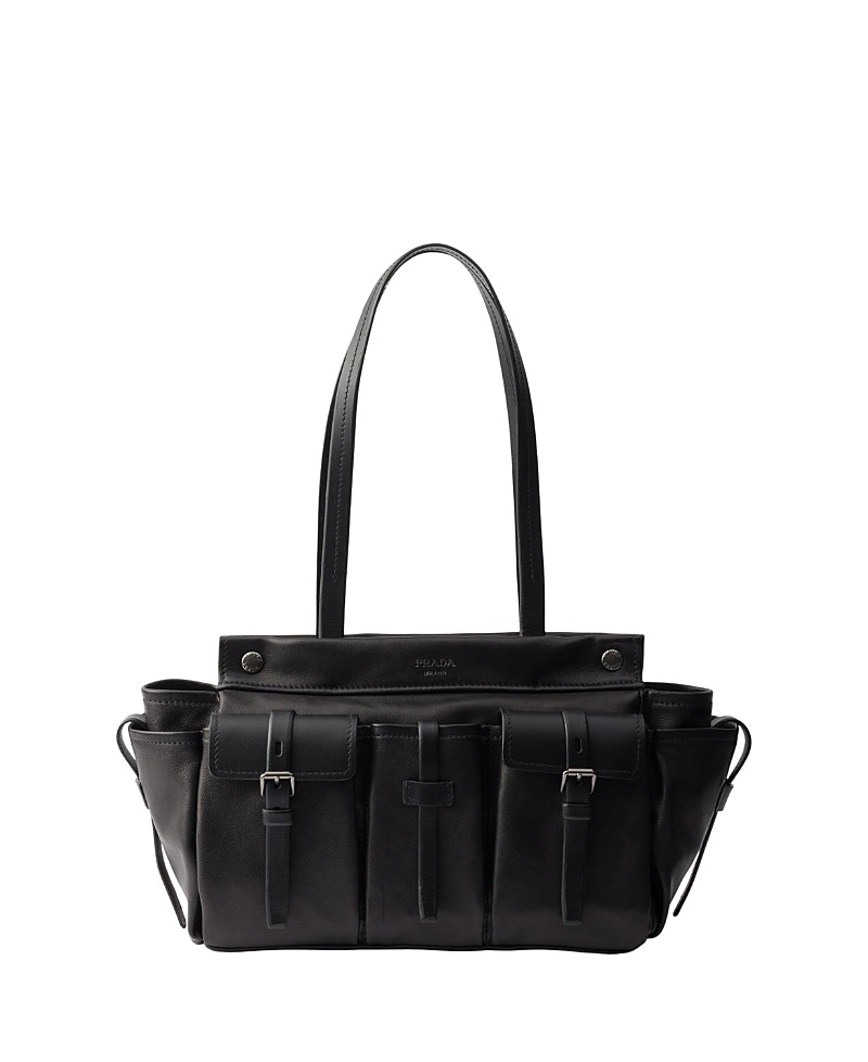 Prada Route Large Leather Tote Bag