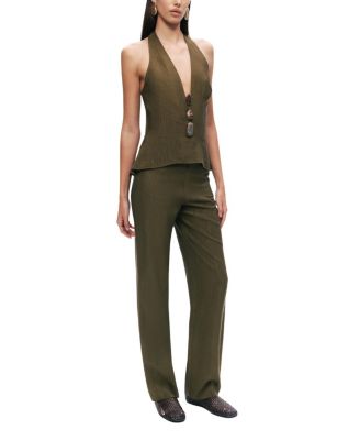  Halter Neck Peplum Top