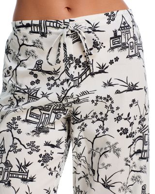 Toile Satin Notch Pajama Set