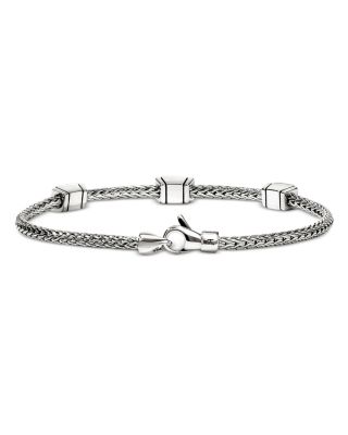 14K Yellow Gold & Sterling Silver Icon Diamond Pyramid Custer Chain Bracelet