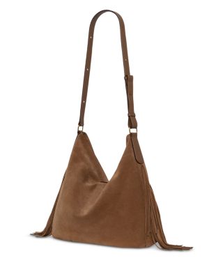 Deva Fringe Suede Hobo Bag