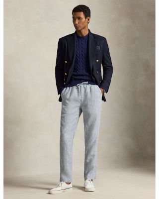 Lateef Slim Tapered Fit Linen Pants