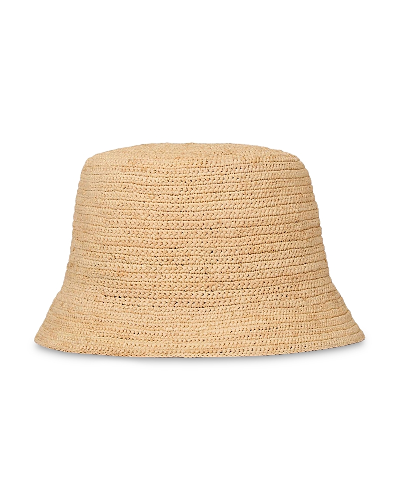 Sandro Crochet Raphia Bucket Hat
