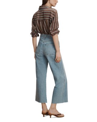 Taylor High Rise Cropped Wide Leg Jeans in Big Splash