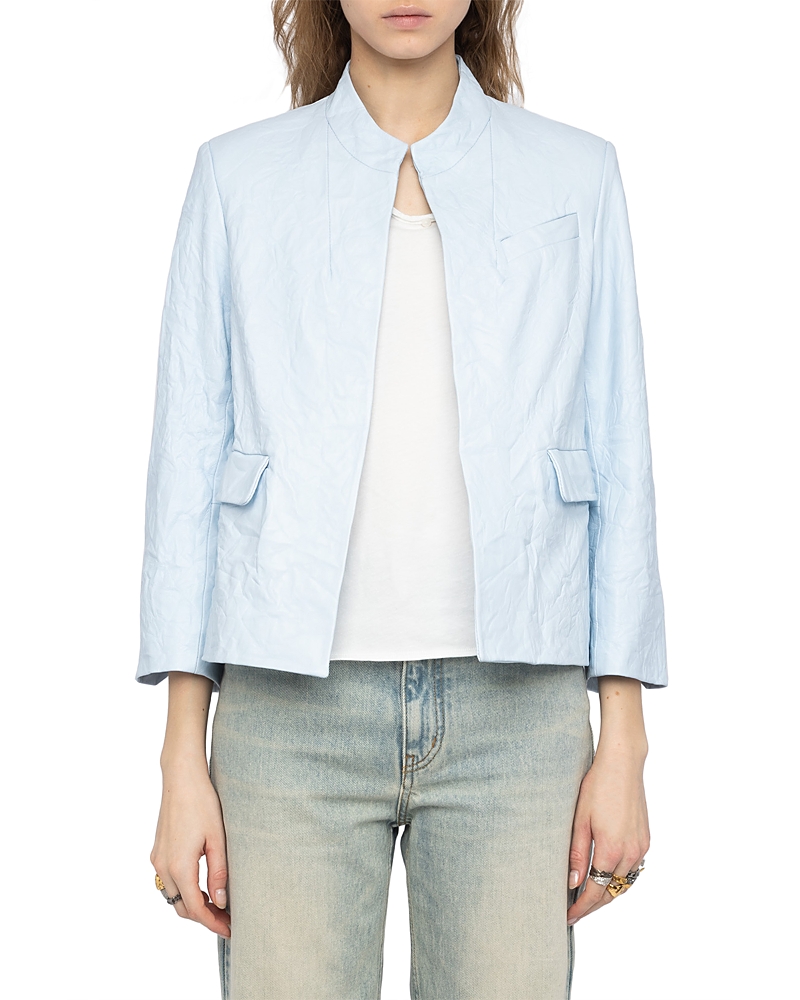 Zadig & Voltaire Veryn Cuir Froisse Leather Jacket