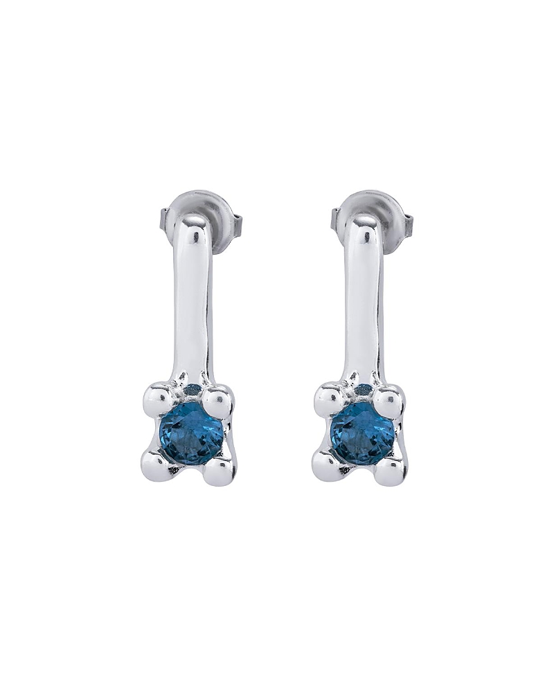 UNOde50 Drop Earrings with Blue Cubic Zirconia