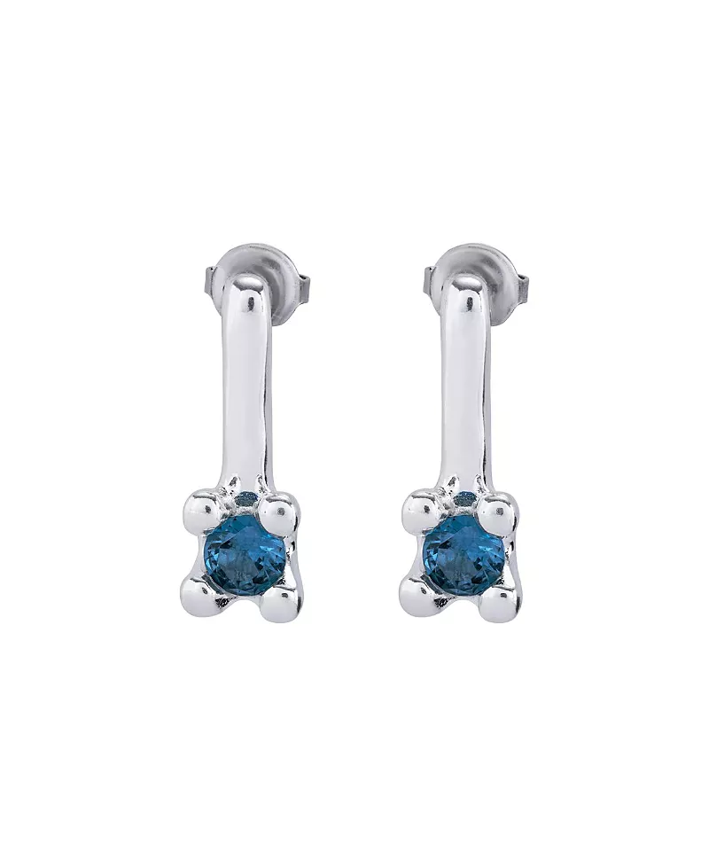UNOde50 Drop Earrings with Blue Cubic Zirconia