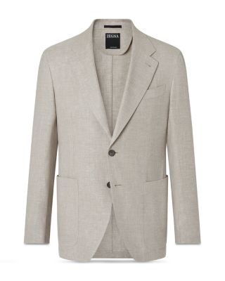 Crossover Wool Linen & Silk Jacket