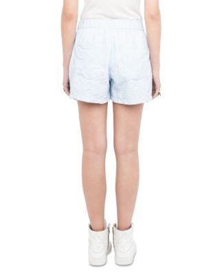 Pax Crinkled Leather Shorts