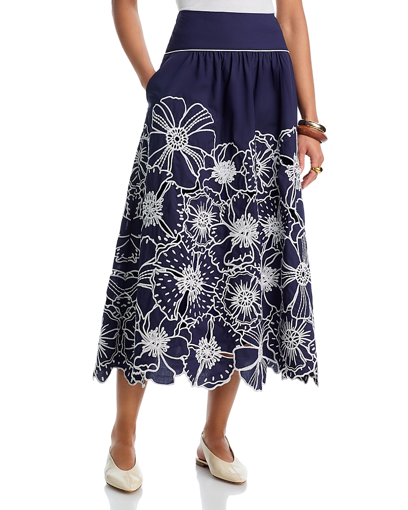 Farm Rio Floral Midi Skirt