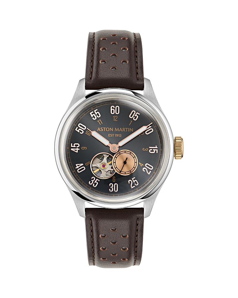 Aston Martin TS1 Automatic Leather Watch, 41mm