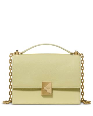 Deco Pebbled Leather Small Chain Shoulder Bag 