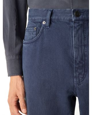 Slim Fit Cotton Roccia Jeans in Dark Indigo Blue