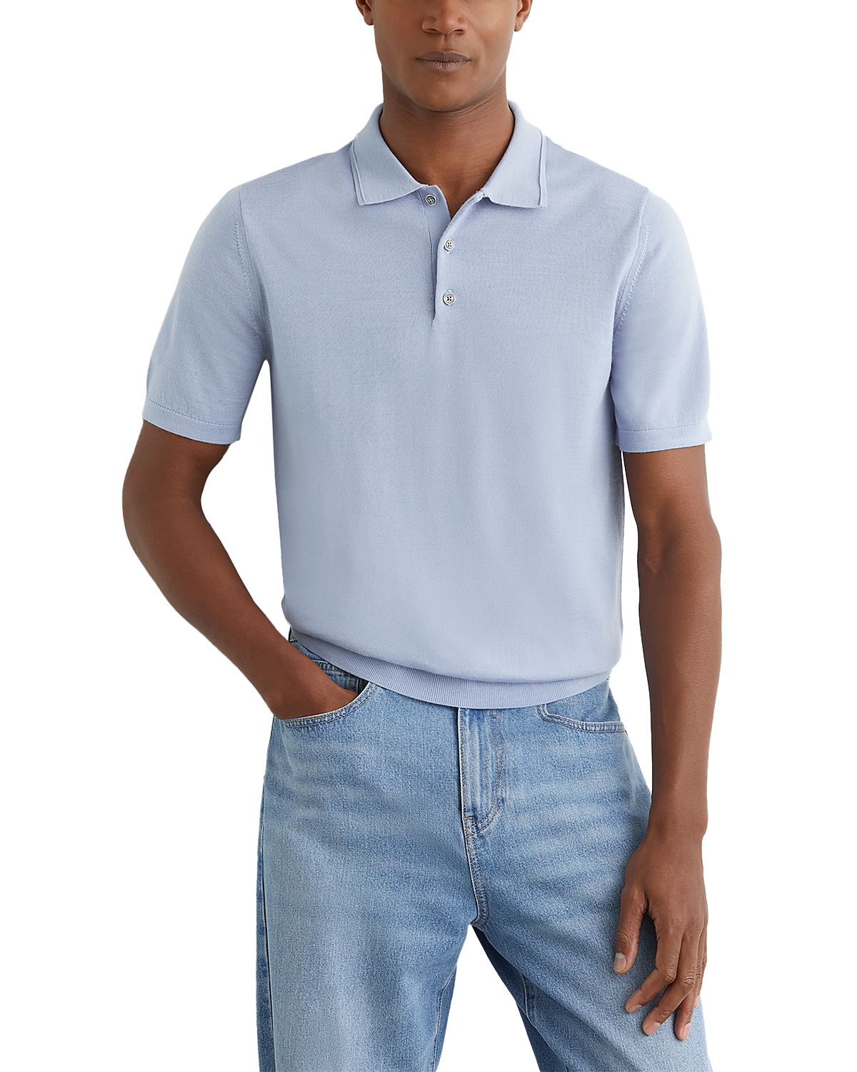 Reiss Manor Merino Wool Polo Shirt