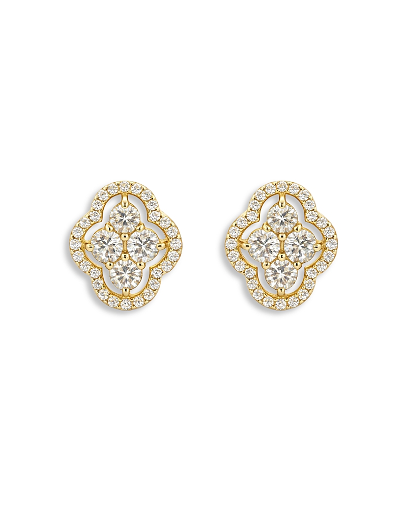 Piranesi 18K Yellow Gold Diamond Maison Stud Earrings