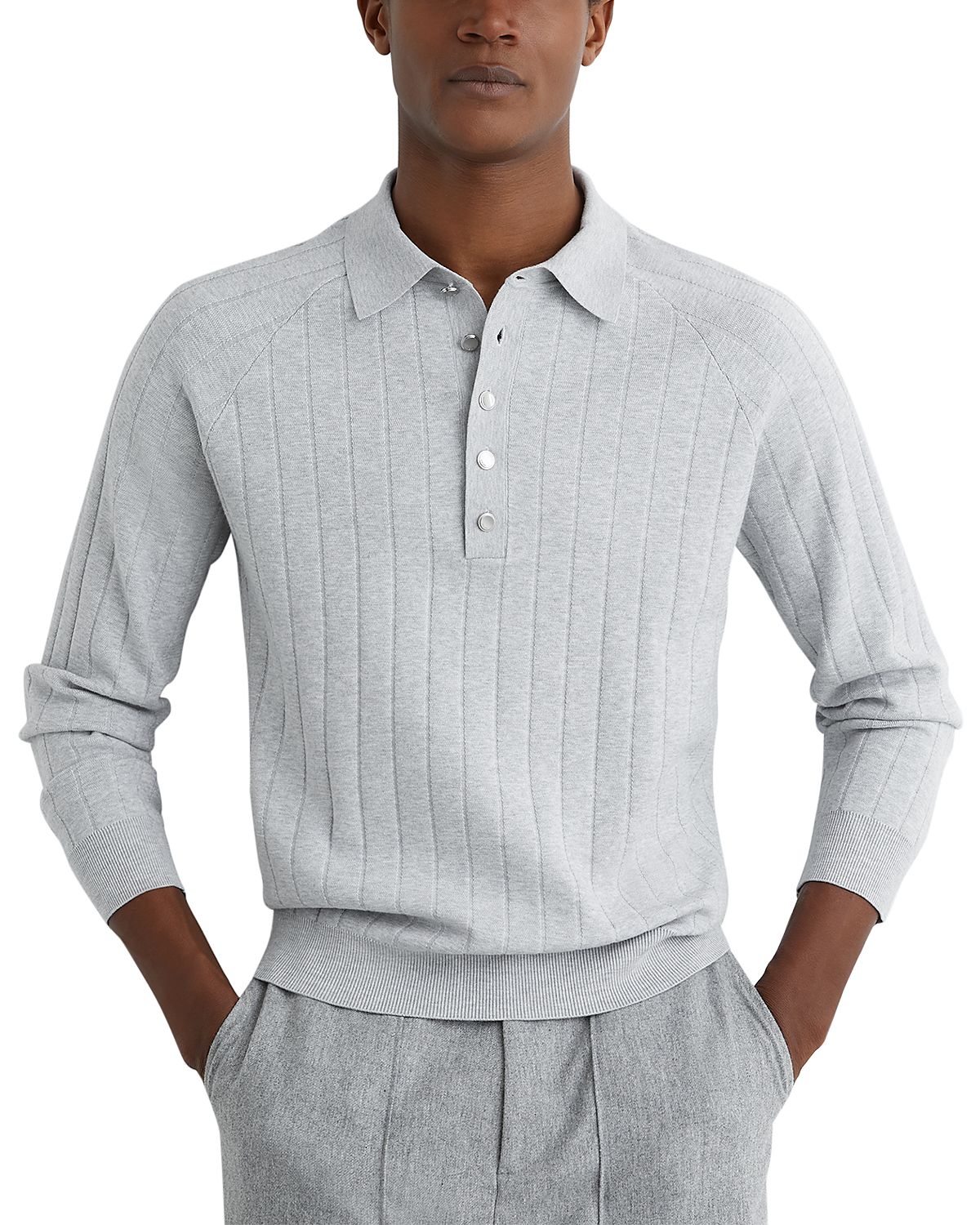 Reiss Dillingham Long Sleeve Sweater Polo