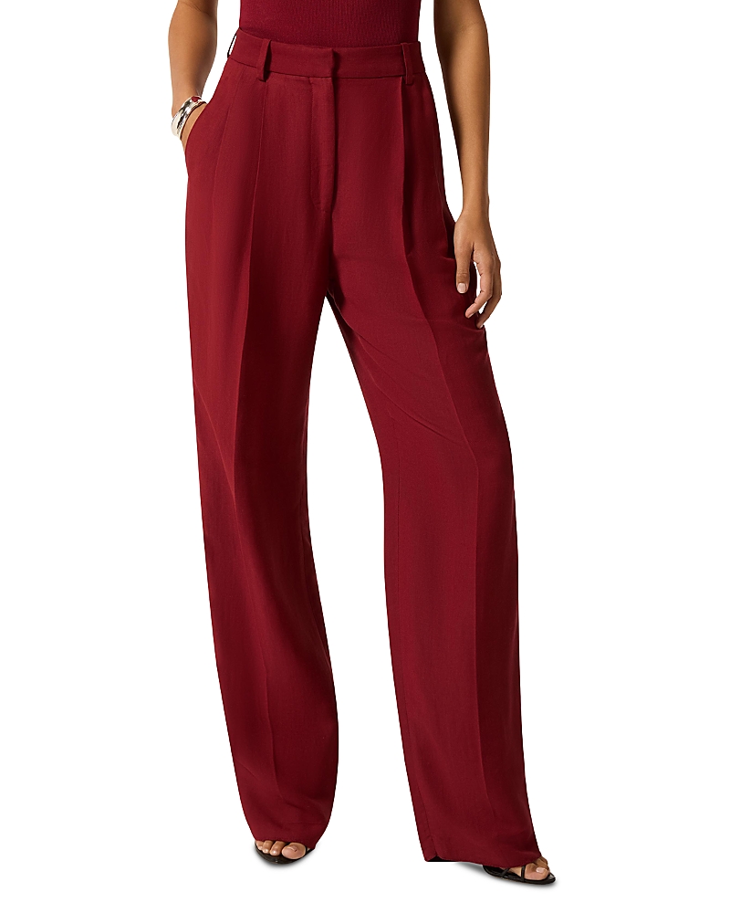 Argent Pleated Tapered Trousers