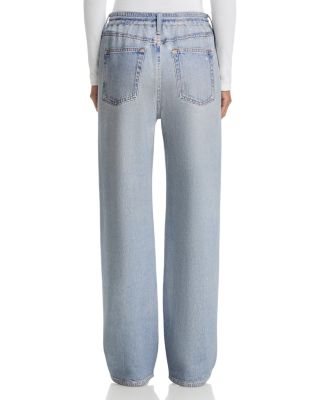 Mirarmar Cotton Terry Wide Leg Drawstring Sweatpant Jeans