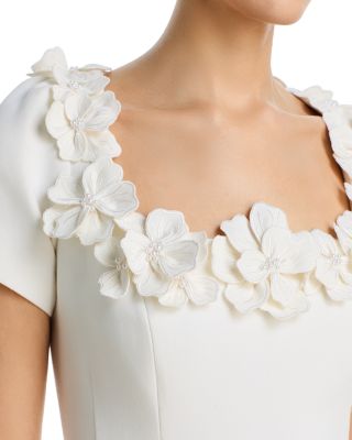 Crepe 3D Flower Dress