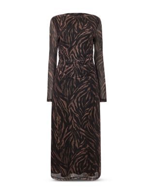 Abstract Zebra Mesh Dress