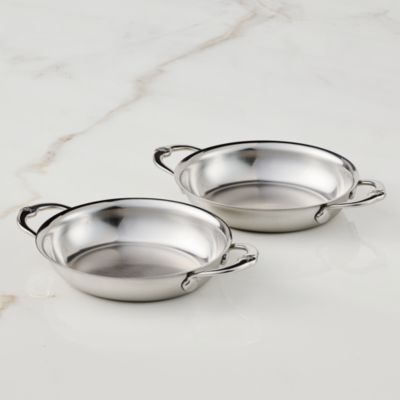 Provisions Small Stainless Steel Oval Au Gratin 2 Piece Set