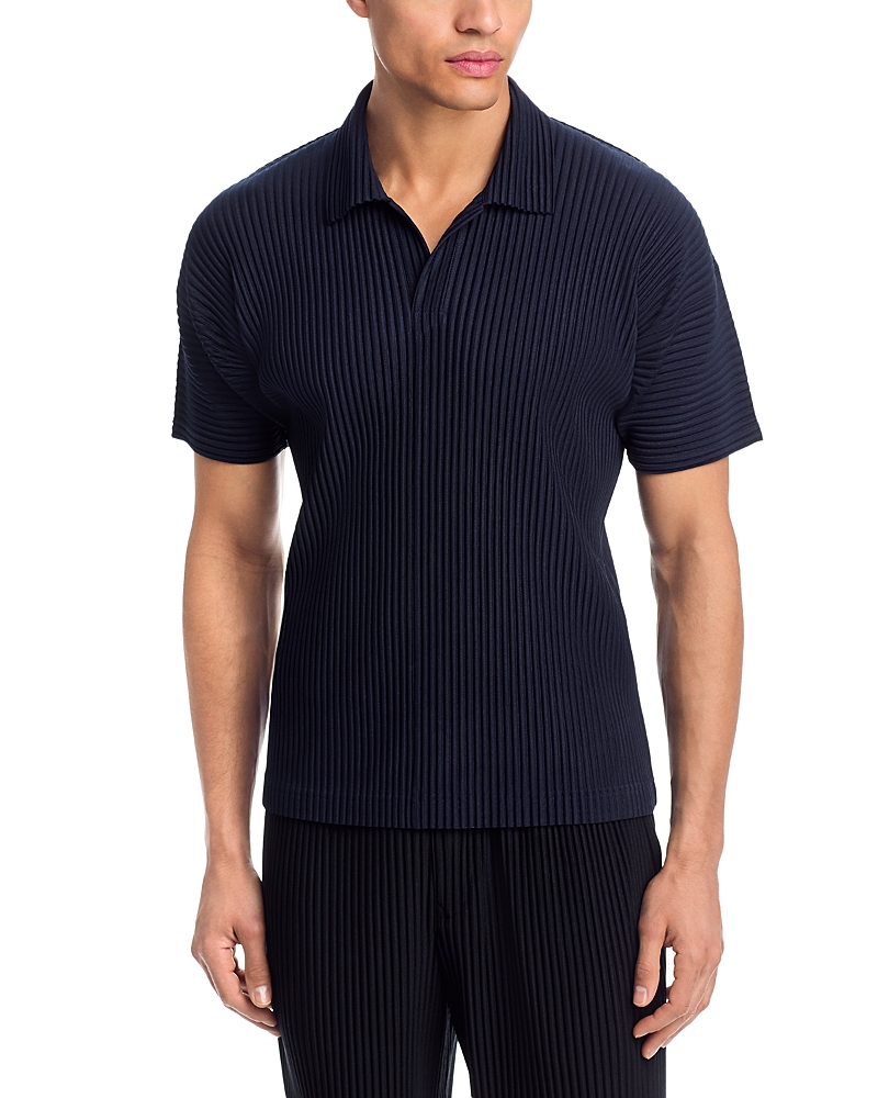 Homme PLISSE Issey Miyake Basics Ribbed Polo Shirt