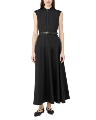 max studio evening dresses MAX STUDIO Women's Pebble Crepe Flutter Sleeve Maxi Dress - Red