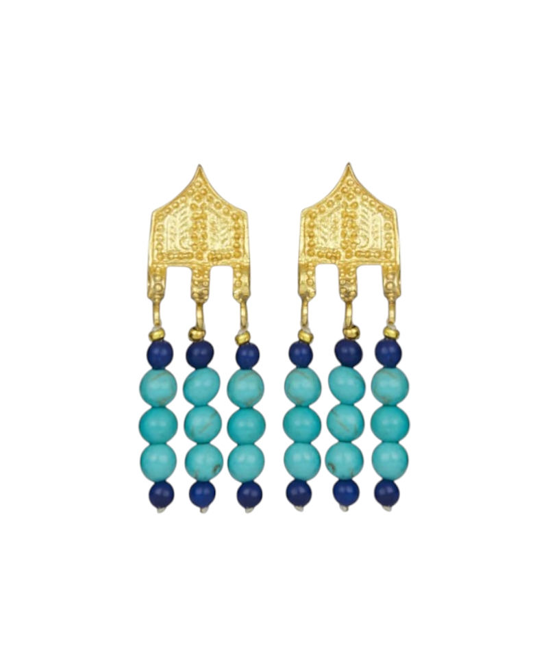 Ottoman Hands Riva Bead Drop Earrings