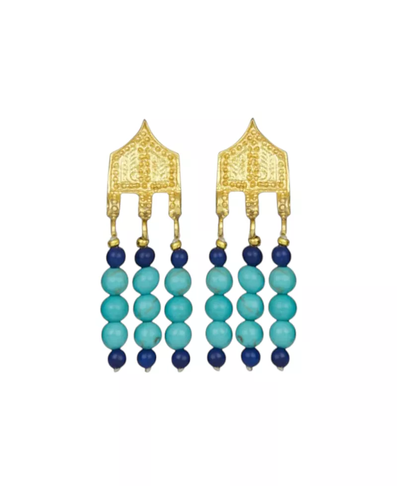 Ottoman Hands Riva Bead Drop Earrings