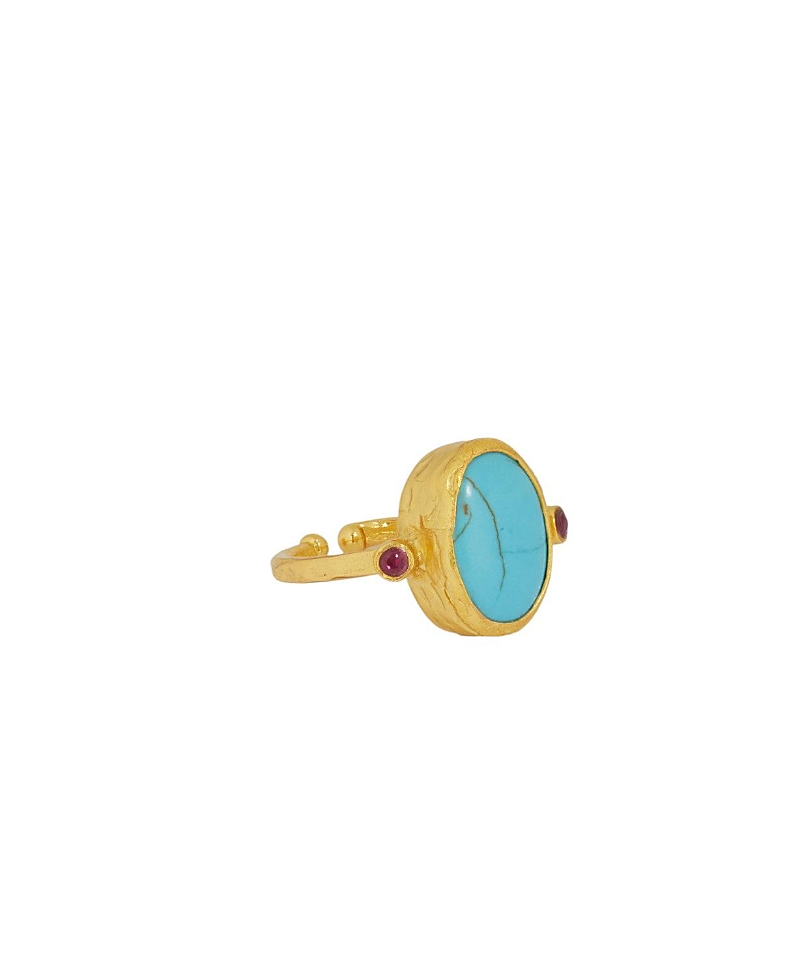 Ottoman Hands Lucia Turquoise Cocktail Ring