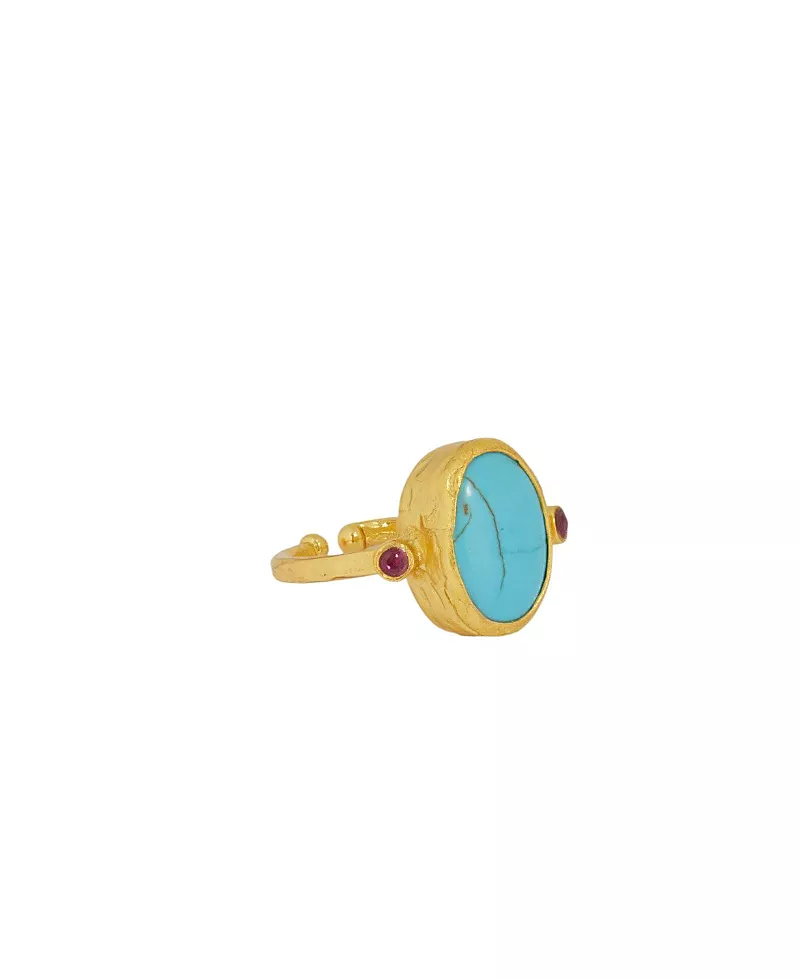 Ottoman Hands Lucia Turquoise Cocktail Ring