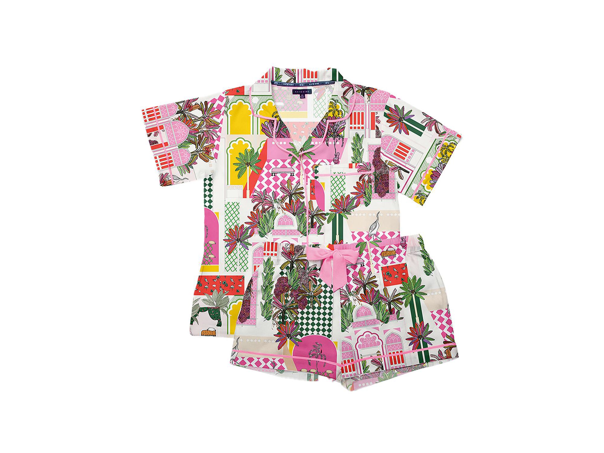 Greco Garden Pajama Shorts Set — Image 3
