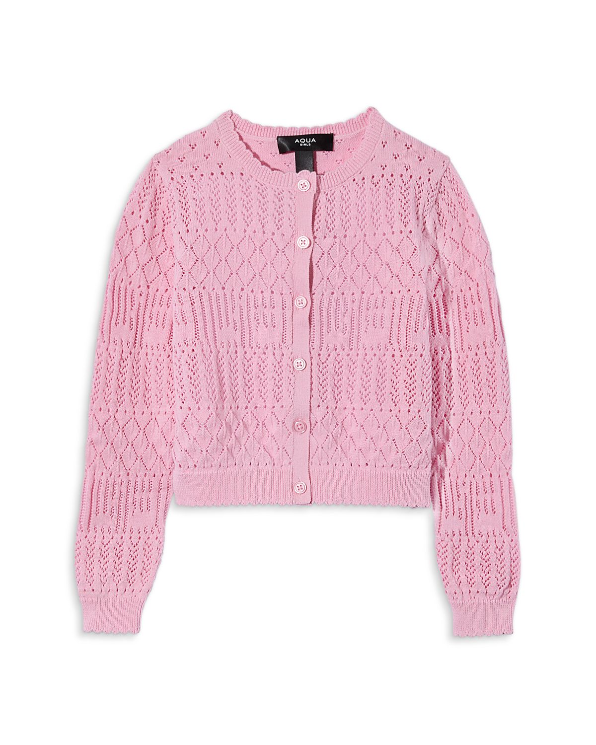 Aqua Girls' Pointelle Cardigan, Big Kid - Exclusive