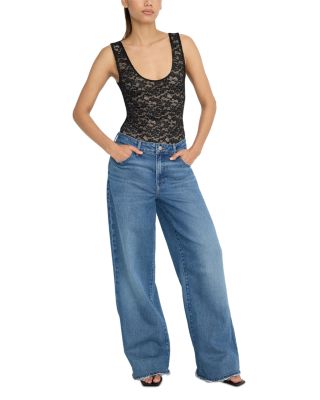 Lace Scoop Tank Bodysuit