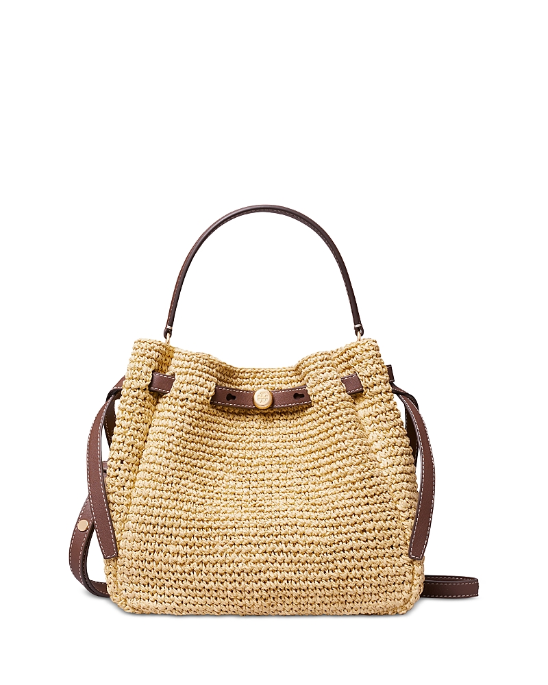 Tory Burch Romy Straw Bucket Bag