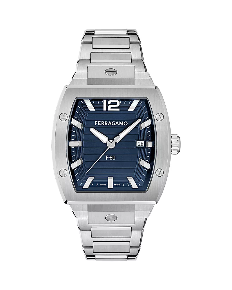 Ferragamo F-80 Tonneau Watch, 42mm