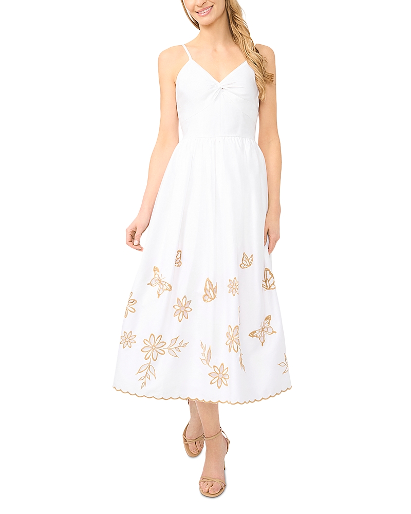 CeCe Spaghetti Strap Twist Bodice Dress