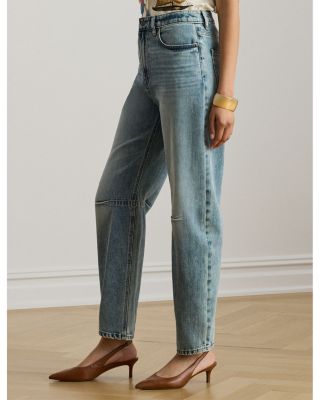 High Rise Barrel Jeans in Blue