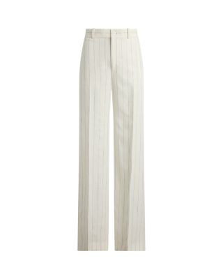 Striped Linen Wide Leg Pants