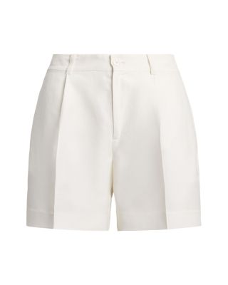 Pleated Twill Shorts