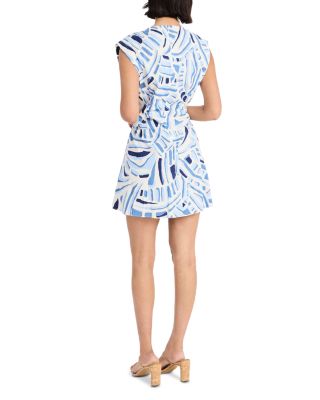 Extended Shoulder Mini Fit and Flare Dress