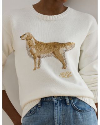 Intarsia Knit Golden Retriever Sweater
