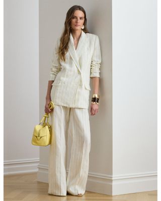 Striped Linen Twill Blazer