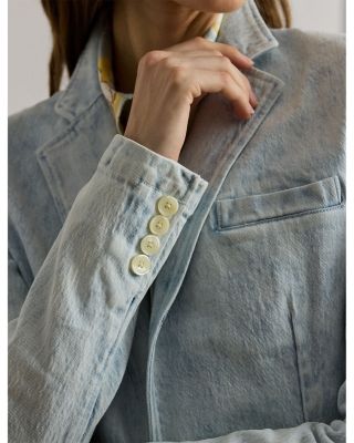 Linen Herringbone Blazer