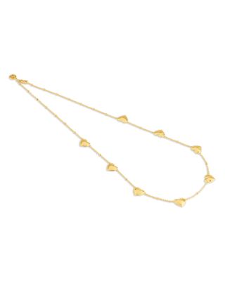 Heart Station Necklace, 19.5"