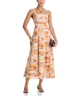 Square Neck Midi Dress