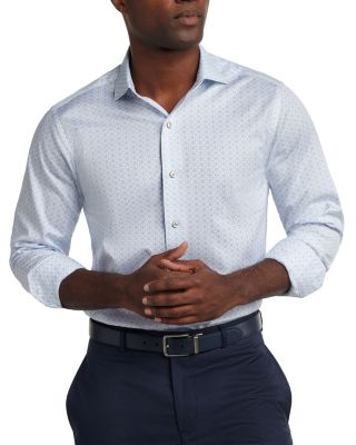 David Donahue Neat Print Sport Shirt