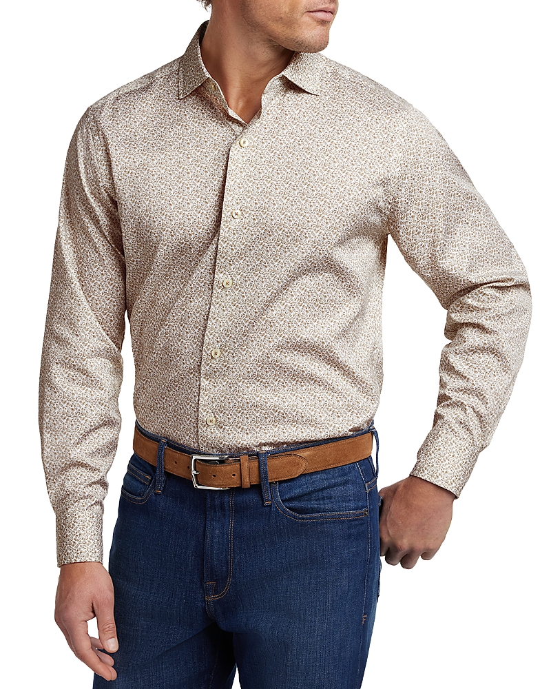 David Donahue Micro Paisley Print Shirt