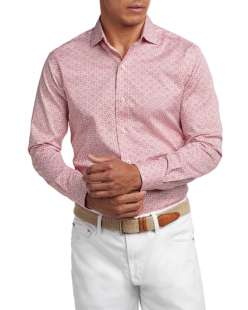 David Donahue Micro Paisley Print Shirt