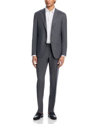 Capri Textured Tonal Windowpane Slim Fit Suit